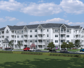 A rendering for the Harbor Heights II project in Mystic, Conn. 