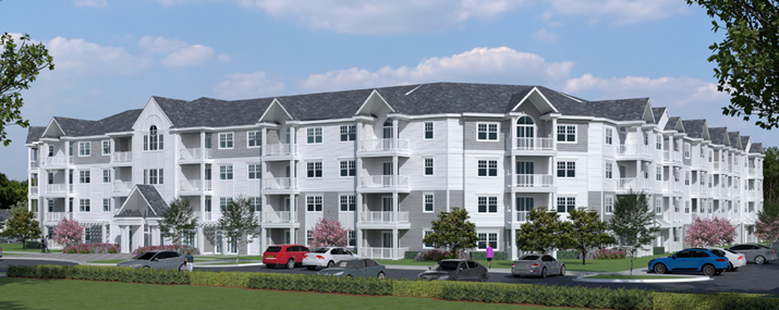 A rendering for the Harbor Heights II project in Mystic, Conn. 