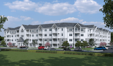 A rendering for the Harbor Heights II project in Mystic, Conn. 