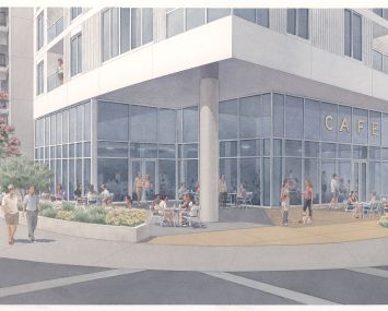 The six-story building will rise on a 2.2-acre site at 5700 Hannum Avenue.