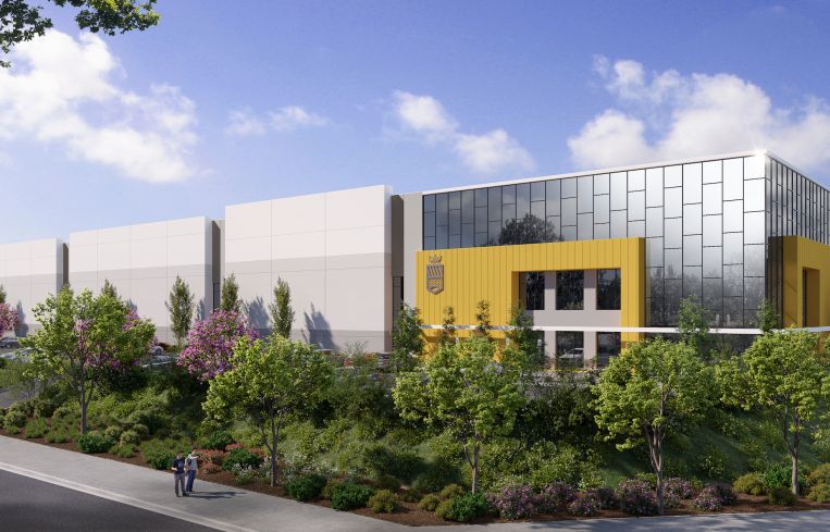 At the corner of Willow Avenue and Valley Boulevard, the development named Birtcher Logistics Center Rialto is rising over 21 acres.