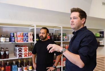 Boisson's Gautam Ahuja, left, and Nick Bodkins at the retailer's West Village location.