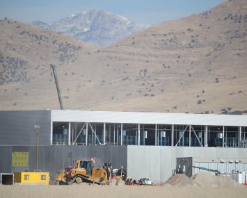 The new Facebook data center is seen under construction on November 7, 2019 in Eagle Mountain, Utah. The facility is a 970,000 square foot building and sits on 500 acres.