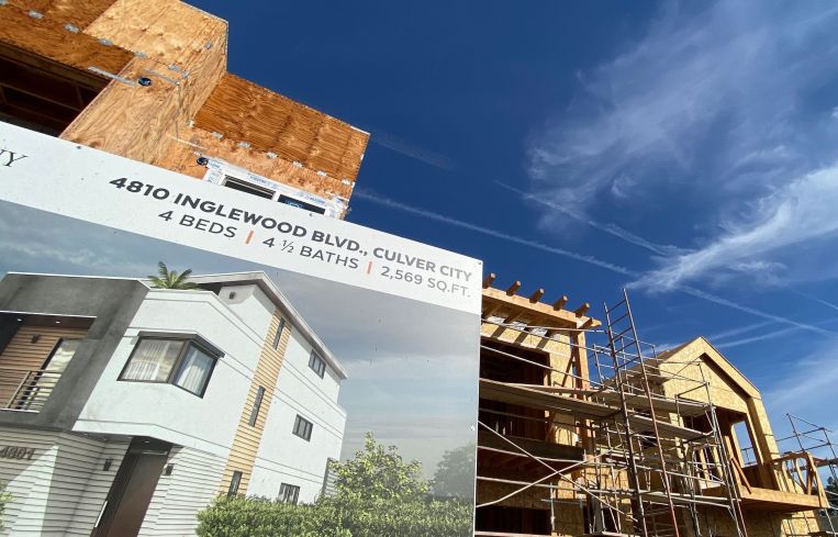 A house under construction is seen in Culver City, a neighborhood of Los Angeles .