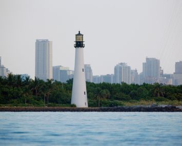 Cape Florida Lighthouse on Key Biscayne.
