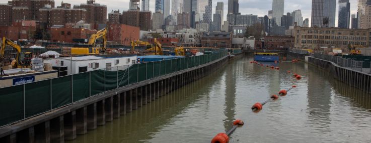 The canal in Gowanus, Brooklyn