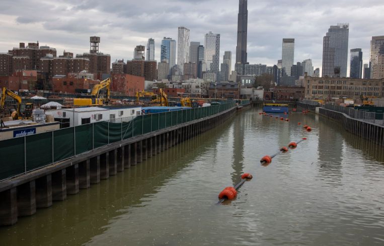 The canal in Gowanus, Brooklyn
