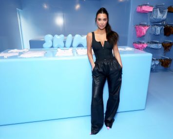 Kim Kardashian in a store