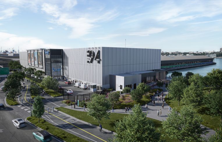 A rendering of a film studio