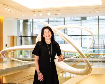 Vicki Match Suna in mid-August at NYU Langone Health's offices at 550 First Avenue.