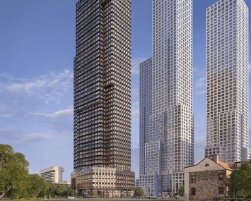 Rendering of Pathside, a 53-story luxury tower in Jersey City, N.J.