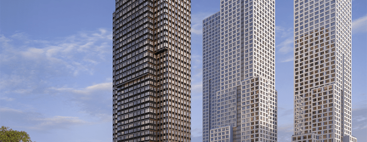 Rendering of Pathside, a 53-story luxury tower in Jersey City, N.J.