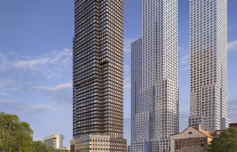 Rendering of Pathside, a 53-story luxury tower in Jersey City, N.J.