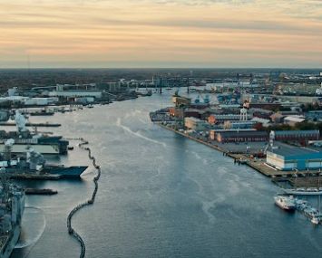 The Port of Virginia at Norfolk, Virginia.
