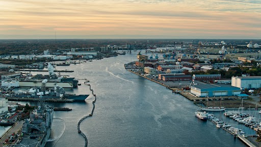 The Port of Virginia at Norfolk, Virginia.