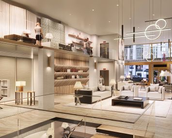 A rendering of a furniture store
