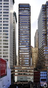 A skyscraper in Manhattan