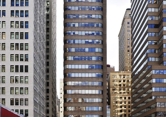 A skyscraper in Manhattan
