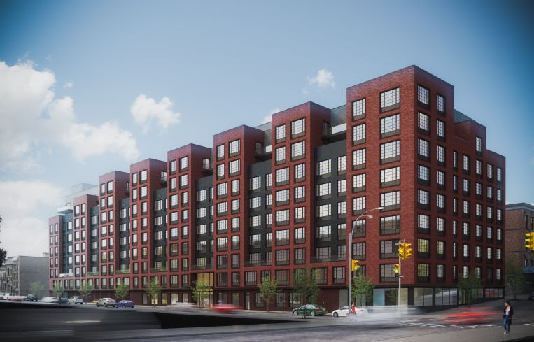 A rendering of 580 Gerard Avenue in Mott Haven, Bronx, New York.