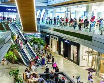 Malls aren't dead yet. Miami, Florida, Brickell City Centre shopping mall with Apple Store, Chanel and escalators.