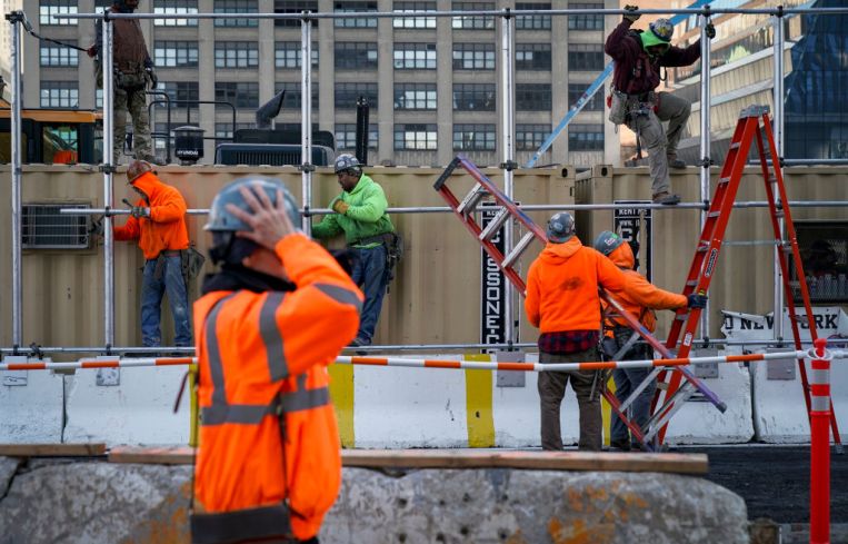 Construction workers in New York City