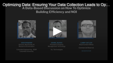Optimizing Data: Ensuring Your Data Collection Leads to Optimized Building Efficiency and NOI