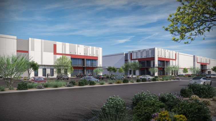 Rendering of The Base, a 1.1 million square foot logistics center in Glendale, Arizona.