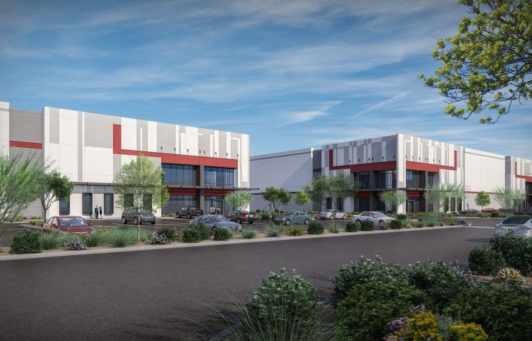 Rendering of The Base, a 1.1 million square foot logistics center in Glendale, Arizona.