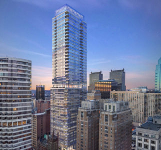 The Laurel Rittenhouse Square consists of 65 condo units on the upper floors of the 48-story residential tower in the Center City section of Philadelphia. 