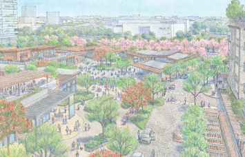 Conceptual sketch of The Village Santa Ana.