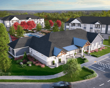 A rendering of Mountain Island, a multifamily community just outside Charlotte, N.C.