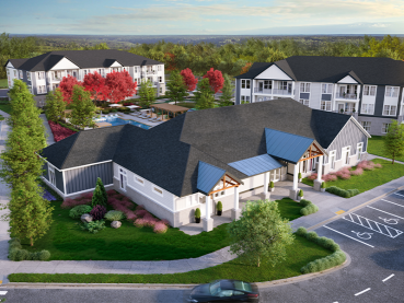 A rendering of Mountain Island, a multifamily community just outside Charlotte, N.C.