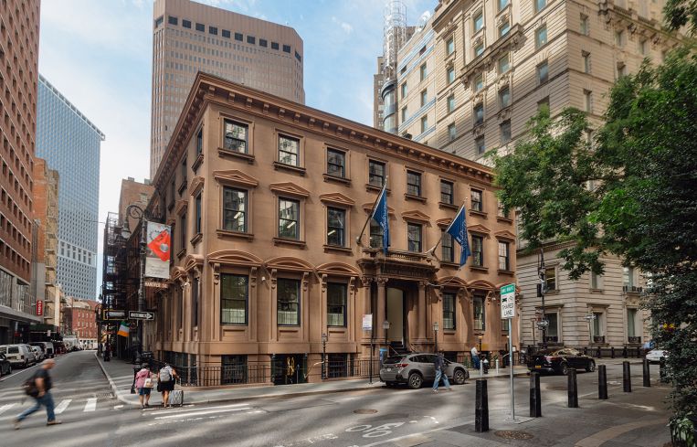 The facade is landmarked and has remained untouched.