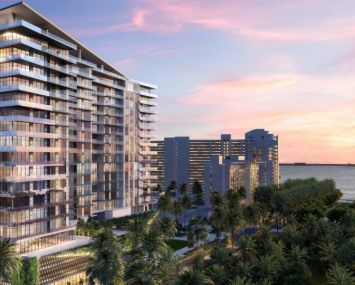 A rendering for PGM's planned One Park Sarasota condo tower.