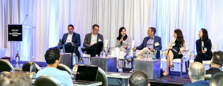 One of the day's panels: (l-r) Daniel Liffman, Jason Choulochas, Christine Kang, Glenn Sonnenberg, Danielle Duenas and Teresa Zien.