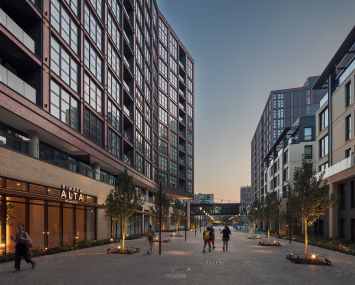 Rendering of Piazza Alta in he Northern Liberties neighborhood in Philadelphia.