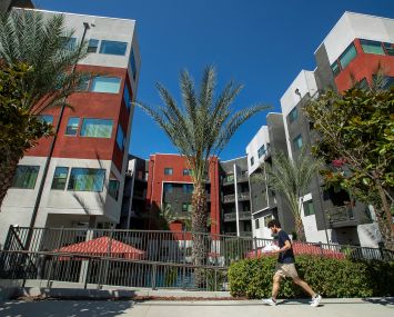 Motif Apartments on Erwin St. in Woodland Hills in Los Angeles.