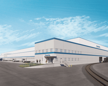 Rendering of a a 282,000-square-foot cold-storage facility outside Houston.