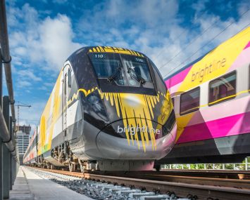Brightline Train from Miami to Fort Lauderdale.