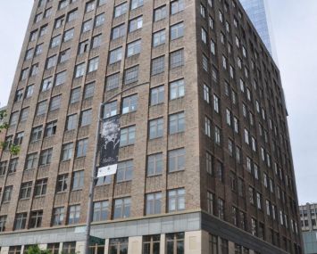 A 15-story office building in Manhattan.