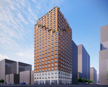 A rendering of the new development.
