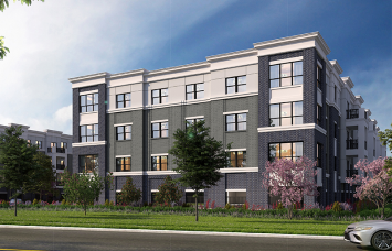 A rendering for Garden Communities' 177-unit Walnut Hill development in Clark, N.J. 