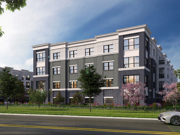 A rendering for Garden Communities' 177-unit Walnut Hill development in Clark, N.J. 