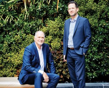 Thomas Whitesell and Matt Windisch of Kennedy Wilson, Oct. 26, 2023, at Kennedy Wilson's office, 151 El Camino Drive, Beverly Hills.