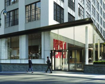 A previous rendering for 410 Tenth Avenue, which SL Green redeveloped before selling in 2020.