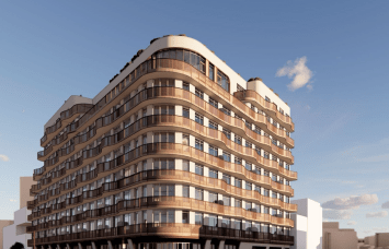 A rendering for the 136-unit 828 Metropolitan Avenue project slated for completion in 2025. 