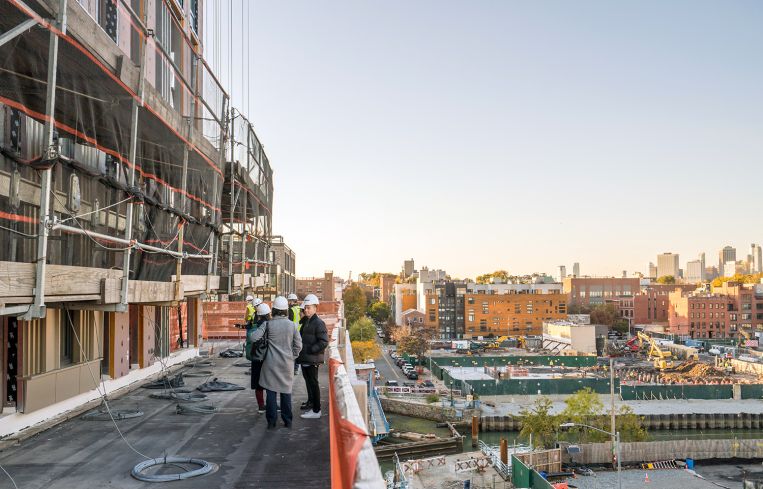 At least a dozen units will get private outdoor space overlooking the canal and the neighborhood.