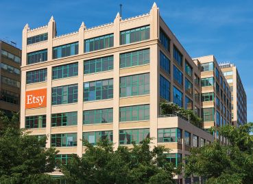 Etsy's corporate headquarters are located at 117 Adams Street. The building, built in 1926, was formerly owned by the Jehovah's Witnesses. 
