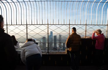 The Empire State Building's observation decks, including on the 86th floor, have done brisk business since the pandemic.