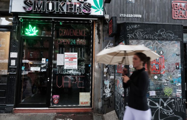 An illegal cannabis shop in NYC